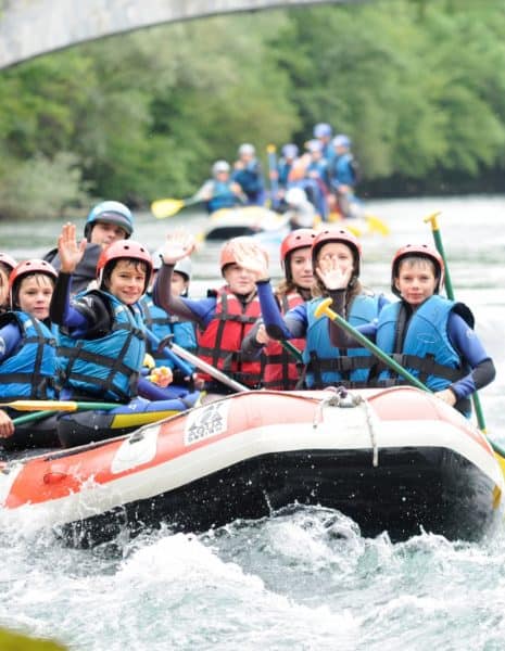 rafting équipe ados enfants