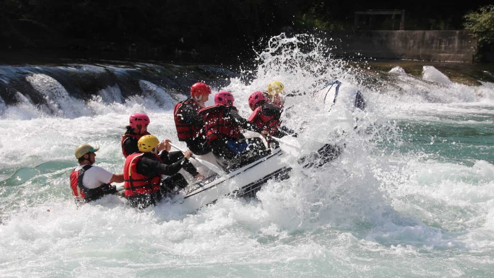 rafting groupe enfants ados